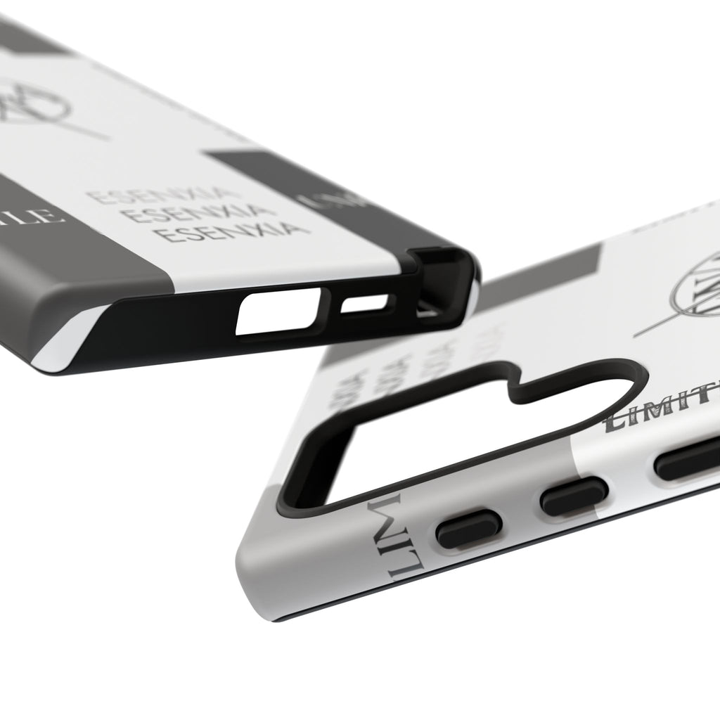 Gothic Monochrome Phone Case — 'ESENXIA' Logo Tough Case
