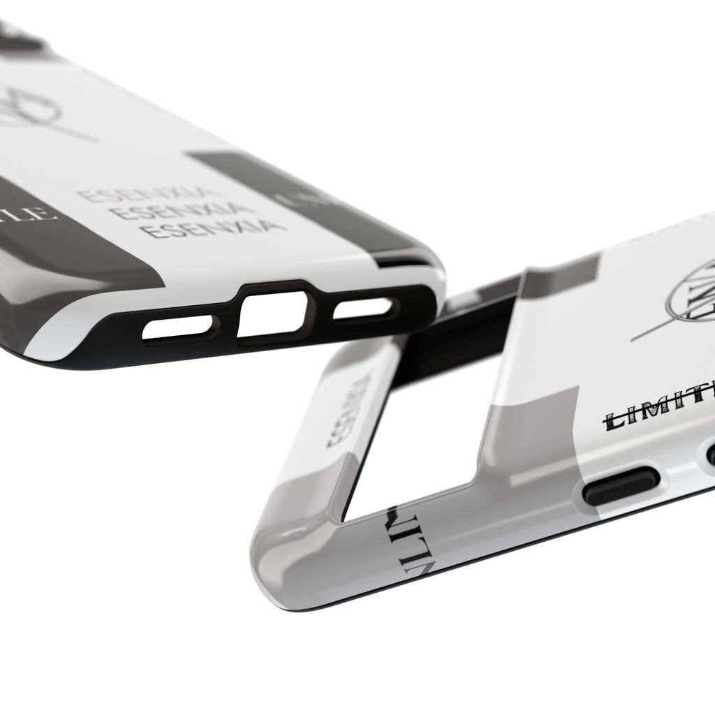 Gothic Monochrome Phone Case — 'ESENXIA' Logo Tough Case