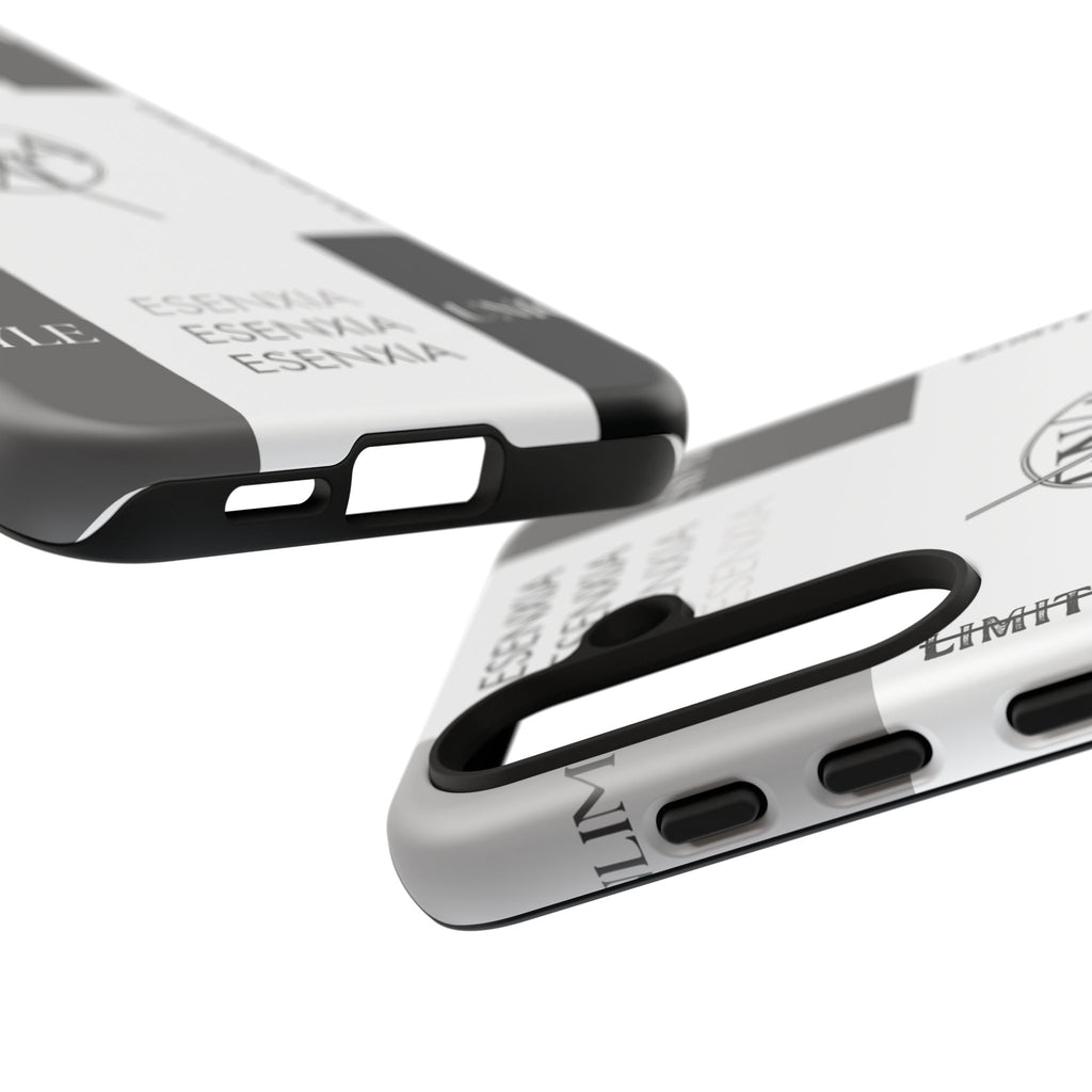 Gothic Monochrome Phone Case — 'ESENXIA' Logo Tough Case