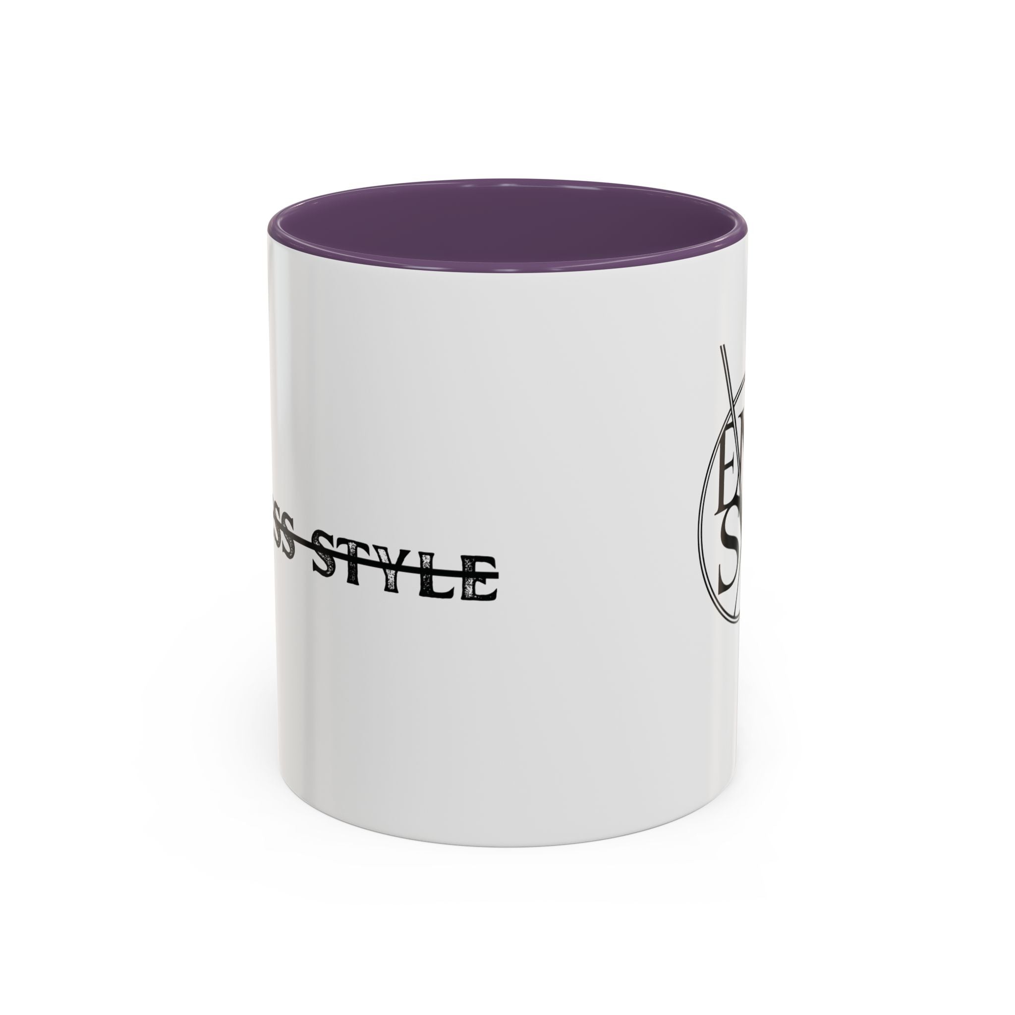 Accent Coffee Mug — Minimalist ENASL Logo Black-Handle Ceramic Mug (11/15oz)