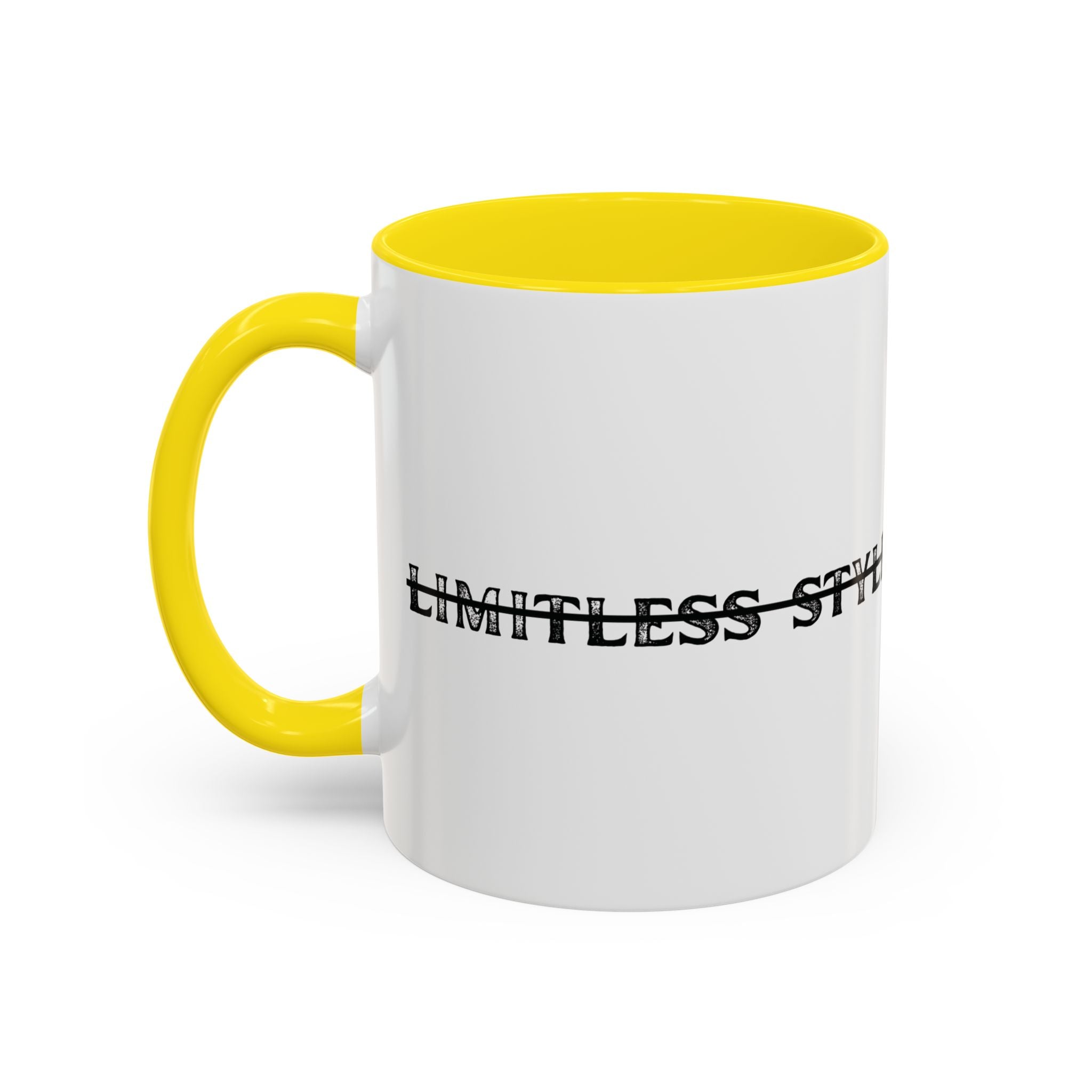 Accent Coffee Mug — Minimalist ENASL Logo Black-Handle Ceramic Mug (11/15oz)