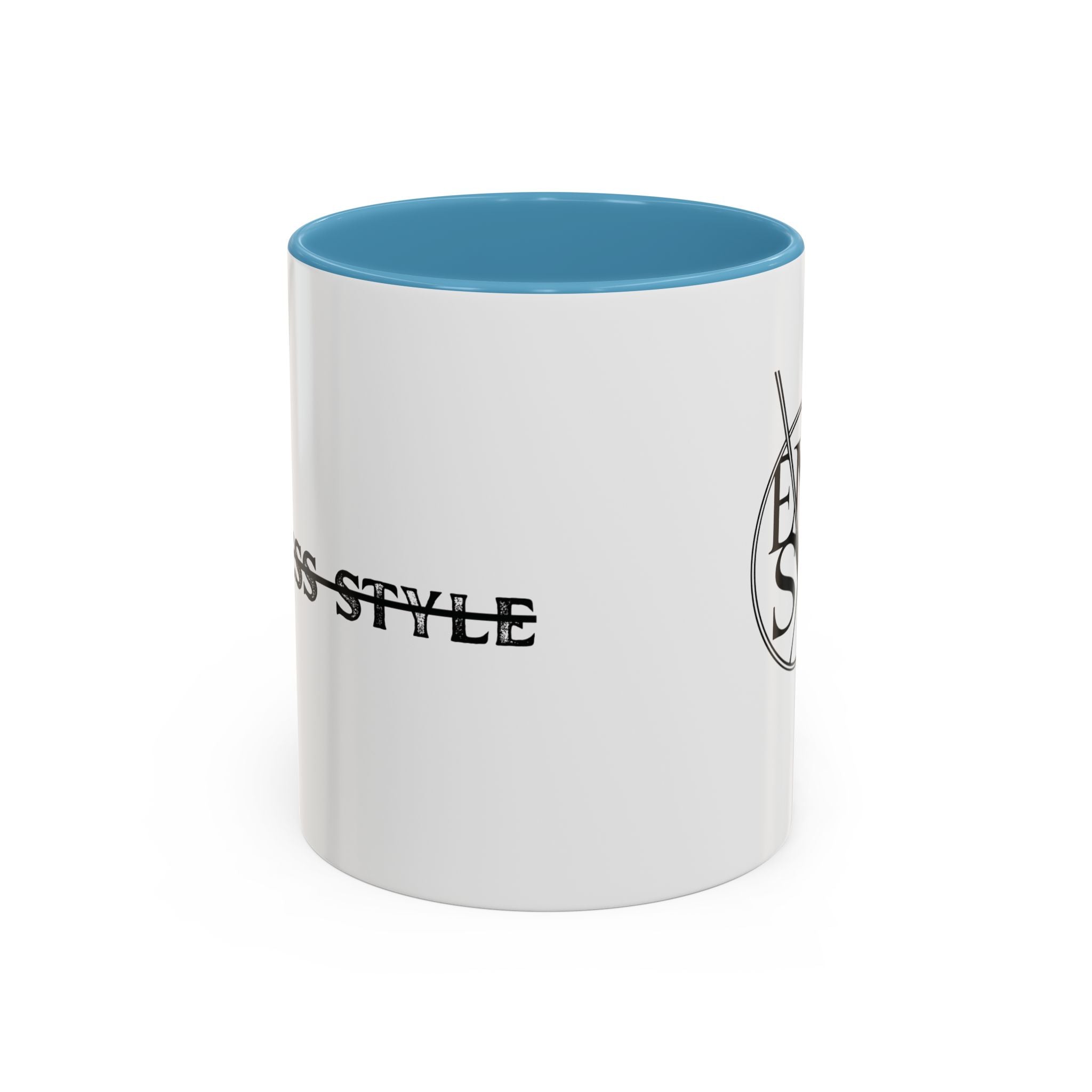 Accent Coffee Mug — Minimalist ENASL Logo Black-Handle Ceramic Mug (11/15oz)