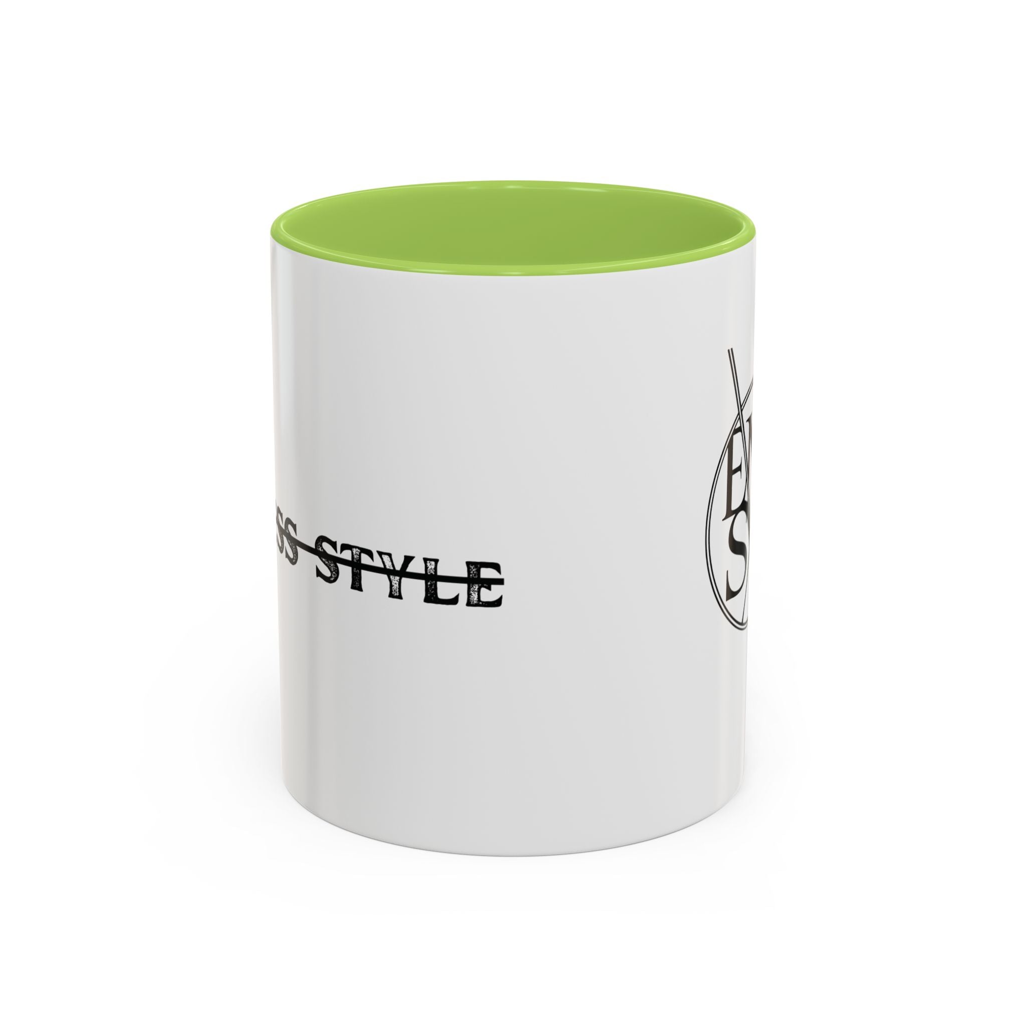 Accent Coffee Mug — Minimalist ENASL Logo Black-Handle Ceramic Mug (11/15oz)