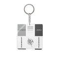 Minimalist Monochrome Square Keychain — ESENXIA Logo Design
