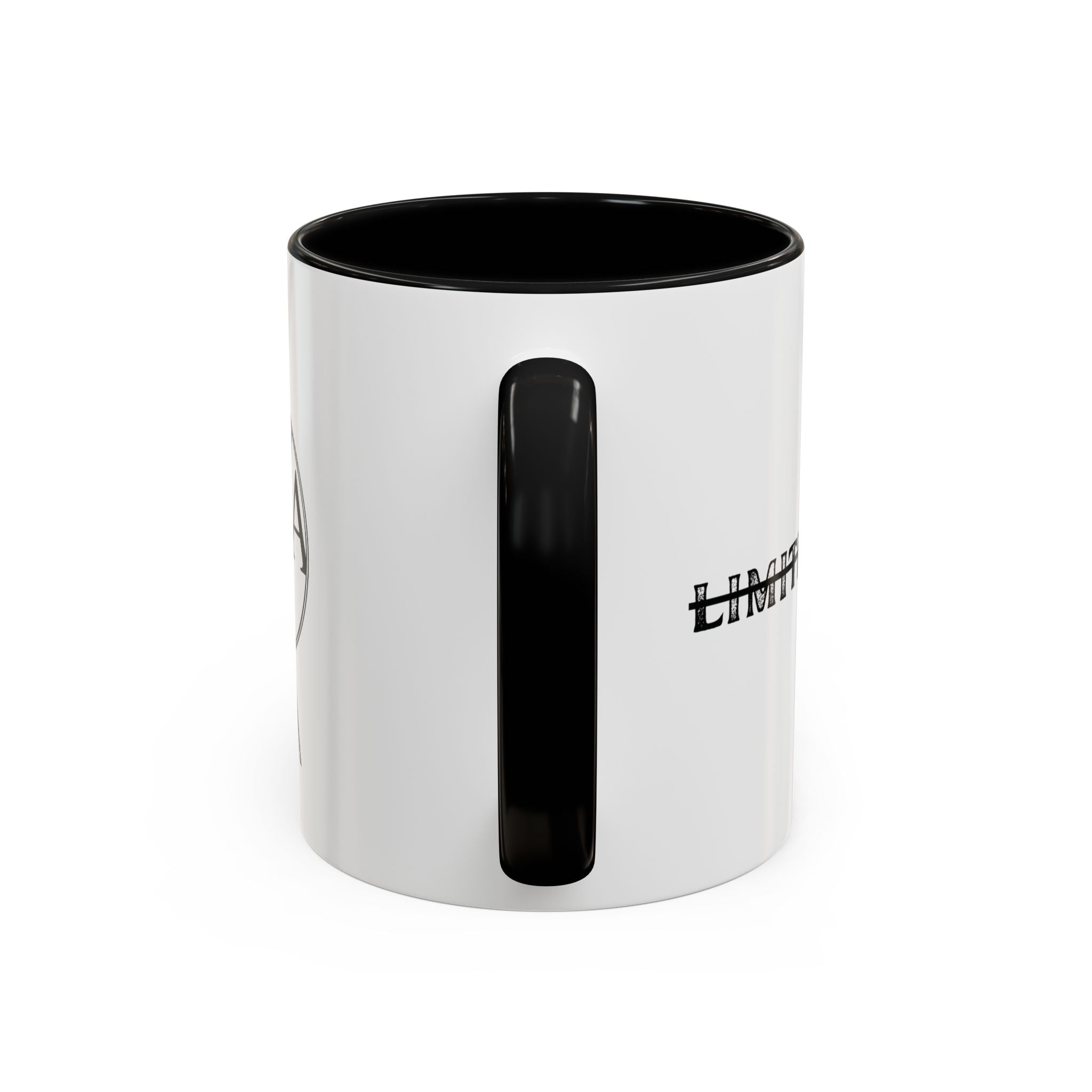 Accent Coffee Mug — Minimalist ENASL Logo Black-Handle Ceramic Mug (11/15oz)