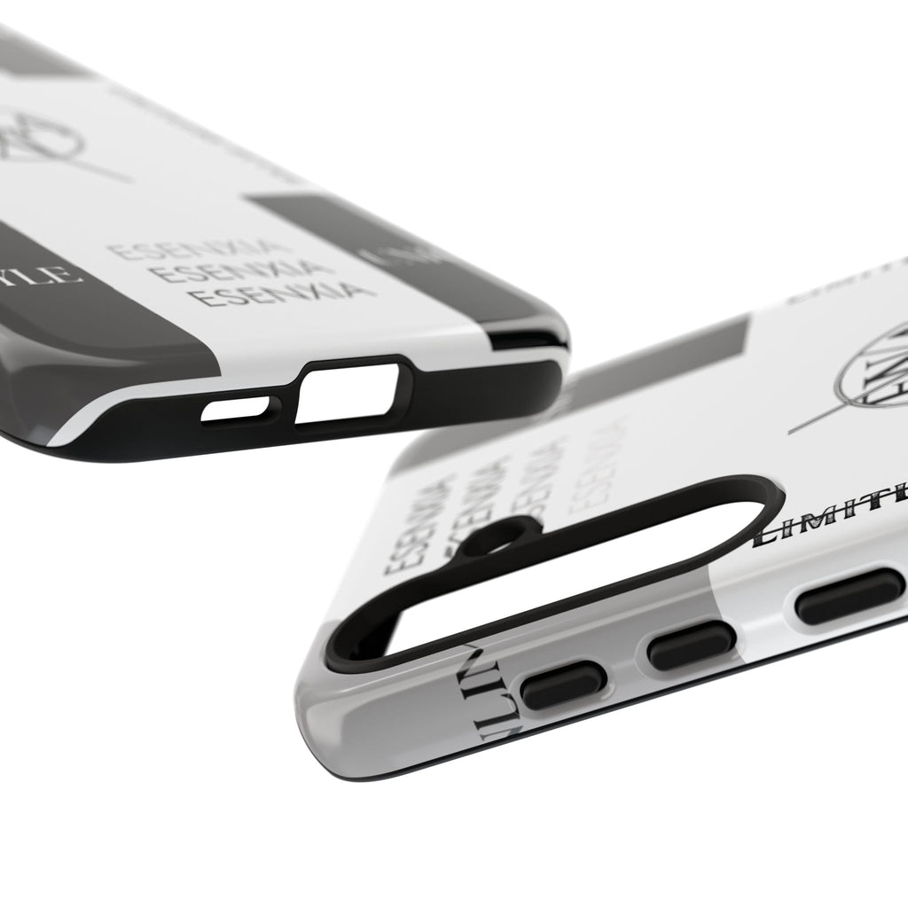Gothic Monochrome Phone Case — 'ESENXIA' Logo Tough Case